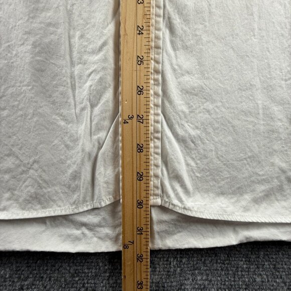 Gitman Bros Pinpoint Button-Down All Cotton 18.5 35 Oxford TTX White Shirt Solid - Picture 8 of 16